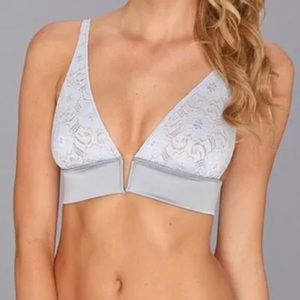 NWOT Free People Blue Lace Wide Brand Bra Sz. Sm